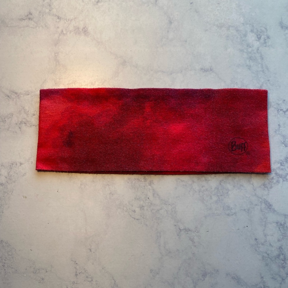 CoolNet UV® Wide Headband Buff Red Ombre Performance Headband
